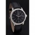 Rolex Cellini Time Silver Case Black Dial Black Leather Bracelet  622654