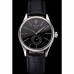 Rolex Cellini Black Dial Stainless Steel Case Black Leather Strap