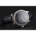 Rolex Cellini Black Dial Stainless Steel Case Black Leather Strap