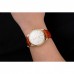 Rolex Cellini White Guilloche Dial Gold Case Light Brown Leather Strap Rolex Cellini White Guilloche Dial Gold Case Light Brown Leather Strap