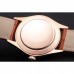 Rolex Cellini White Dial Roman Numerals Rose Gold Case Light Brown Leather Strap