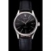 Rolex Cellini Date Black Dial Stainless Steel Case Black Leather Strap