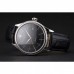 Rolex Cellini Date Black Dial Stainless Steel Case Black Leather Strap