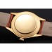 Rolex Cellini Gold Dial Roman Numerals Gold Case Light Brown Leather Strap