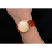 Rolex Cellini Gold Dial Roman Numerals Gold Case Light Brown Leather Strap