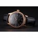 Rolex Cellini Date Black Dial Rose Gold Markings Rose Gold Case Black Leather Strap