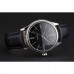 Rolex Cellini Black Dial Roman Numerals Stainless Steel Case Black Leather Strap