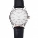 Rolex Cellini White Guilloche Dial Stainless Steel Case Black Leather Strap