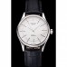 Rolex Cellini White Guilloche Dial Stainless Steel Case Black Leather Strap