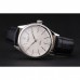 Rolex Cellini White Guilloche Dial Stainless Steel Case Black Leather Strap