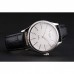 Rolex Cellini White Guilloche Dial Stainless Steel Case Black Leather Strap