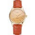 Rolex Cellini Gold Dial And Markings Gold Case Light Brown Leather Strap