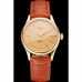 Rolex Cellini Gold Dial And Markings Gold Case Light Brown Leather Strap