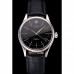 Rolex Cellini Black Dial Steel Case Black Leather Strap