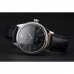 Rolex Cellini Black Dial Steel Case Black Leather Strap