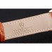 Rolex Cellini White Dial Rose Gold Case Light Brown Leather Strap