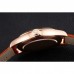 Rolex Cellini White Dial Rose Gold Case Light Brown Leather Strap