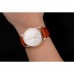 Rolex Cellini White Dial Rose Gold Case Light Brown Leather Strap