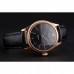 Rolex Cellini Black Dial Rose Gold Markings Rose Gold Case Black Leather Strap