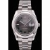 Rolex DateJust Polished Stainless Steel Bezel Grey Dial 42000
