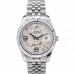 Rolex DateJust Stainless Steel Ribbed Bezel Flower Silver Dial 42001