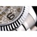 Rolex DateJust Stainless Steel Ribbed Bezel Flower Silver Dial 42001