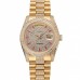 Rolex Day-Date Red Diamond Pave Dial Gold Diamond Bracelet 1453960