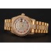 Rolex Day-Date Red Diamond Pave Dial Gold Diamond Bracelet 1453960