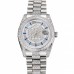 Rolex Day-Date Diamond Pave Dial And Bezel And Stainless Steel Bracelet