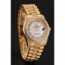 Rolex Day-Date Diamond Pave White Dial Gold Diamond Bracelet 1453958