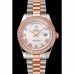 Rolex Day-Date Diamonds Bezel White Dial Rose Gold And Staineless Steel Bracelet 1454108