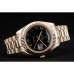 Rolex Day-Date Gold Stainless Steel Ribbed Bezel Black Dial 41998