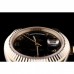 Rolex Day-Date Gold Stainless Steel Ribbed Bezel Black Dial 41998