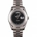 Rolex Day-Date Stainless Steel Bracelet Black Dial 80294