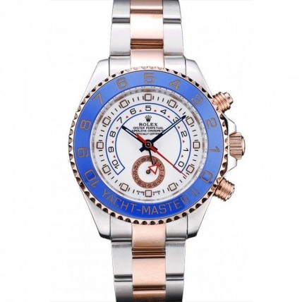 Rolex Yacht-Master Blue Ceramic Bezel White Dial Watch