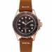 Rolex Yacht-Master Black Dial Rose Gold Case Brown Leather Bracelet 1453861