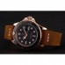 Rolex Yacht-Master Black Dial Rose Gold Case Brown Leather Bracelet 1453861