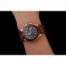 Rolex Yacht-Master Black Dial Rose Gold Case Brown Leather Bracelet 1453861